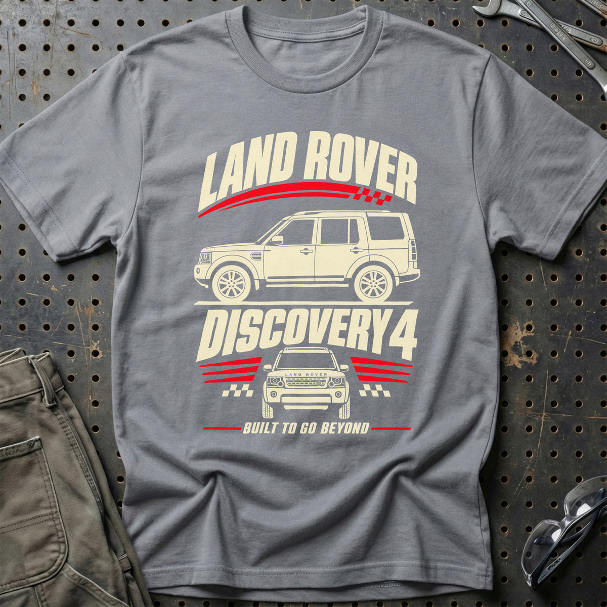 
Land Rover Discovery 4 – Built to Go Beyond – Silhuet T-Shirt – Grå Sport