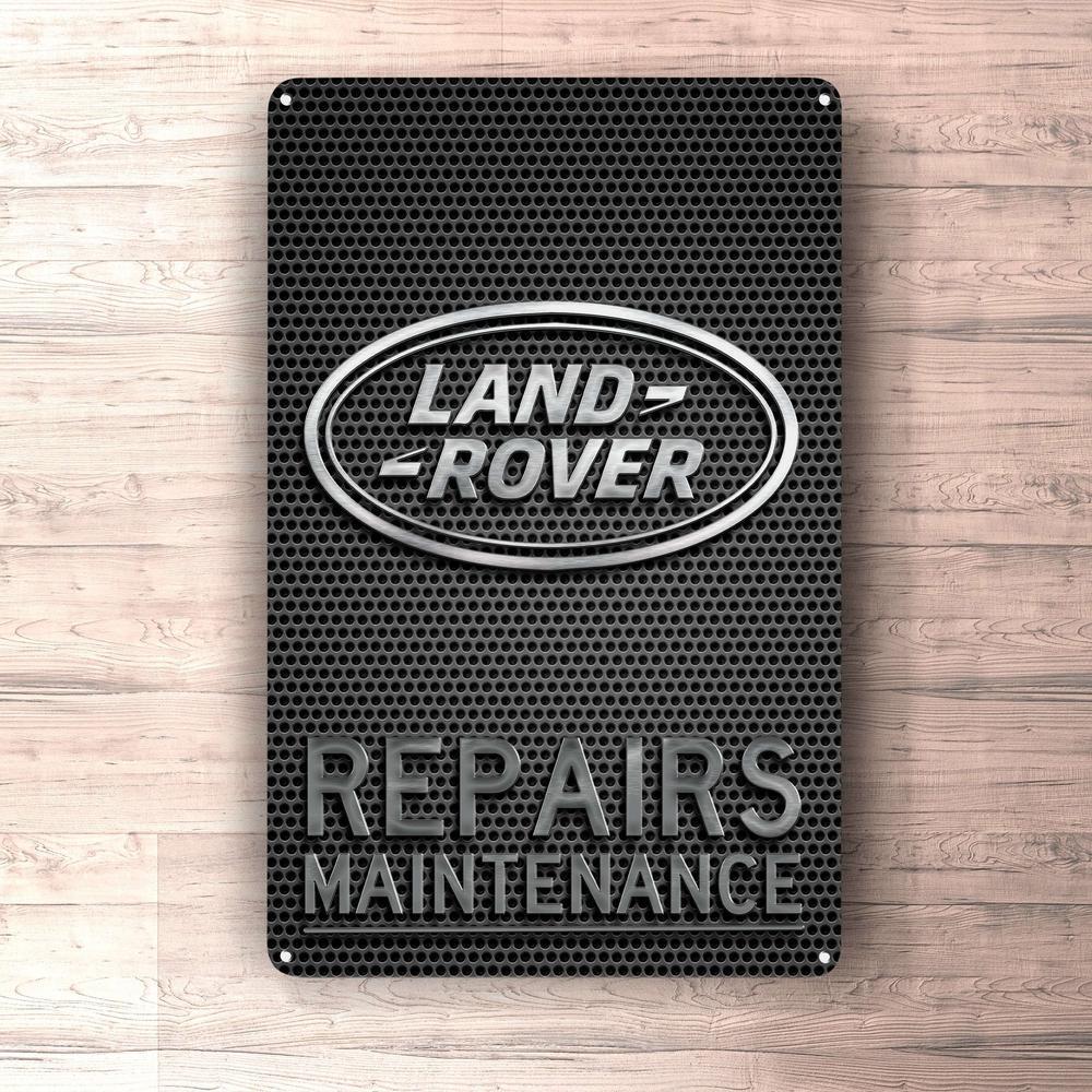 Land Rover Repairs Maintenance Skilte, Musemåtte, Dørmåtte , Plakat-Skilte-Land Rover-Garage Culture Shop- garage - man cave - merchandise