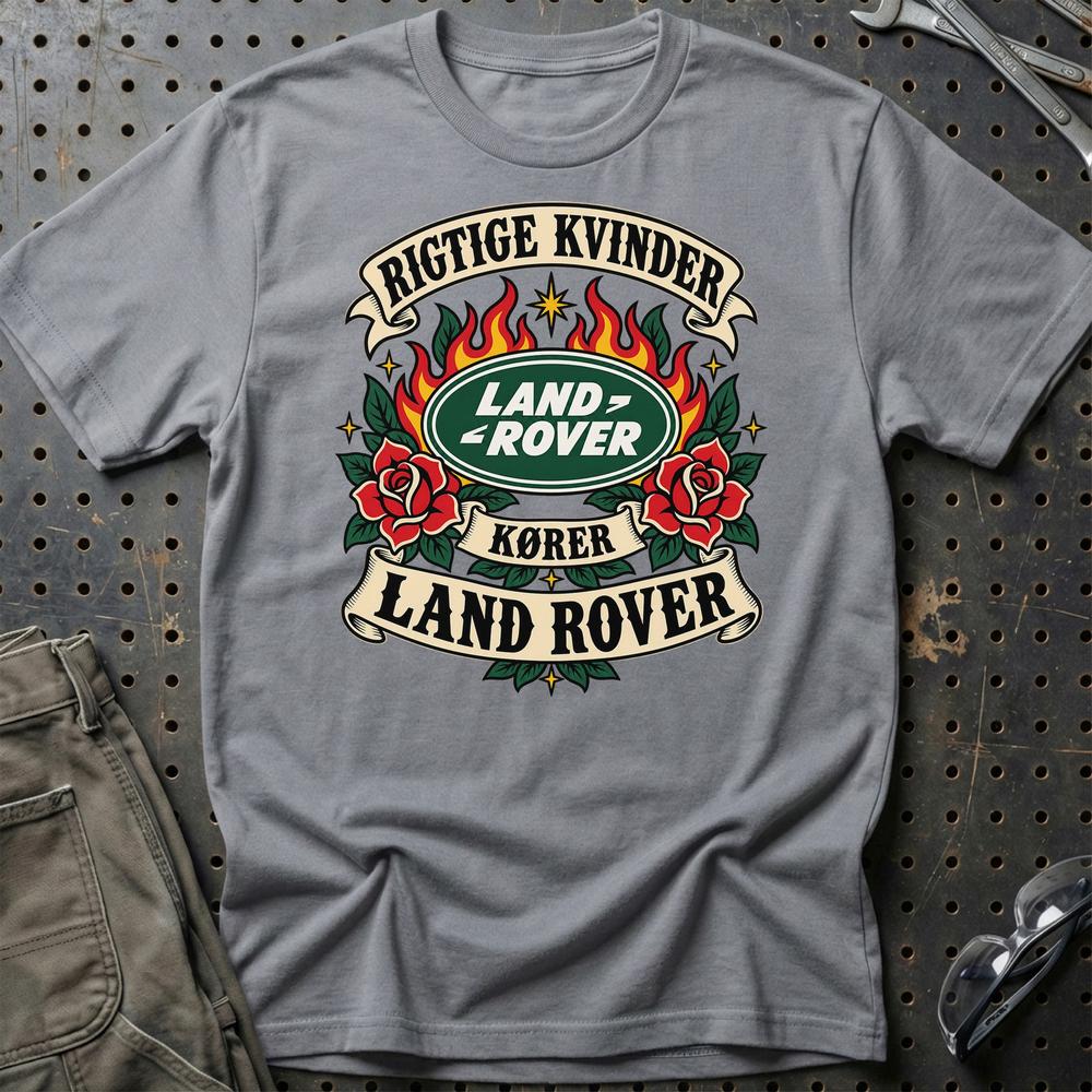 
Produktbillede af Land Rover Rigtige Kvinder Kører – Roser og Flammer T-Shirt