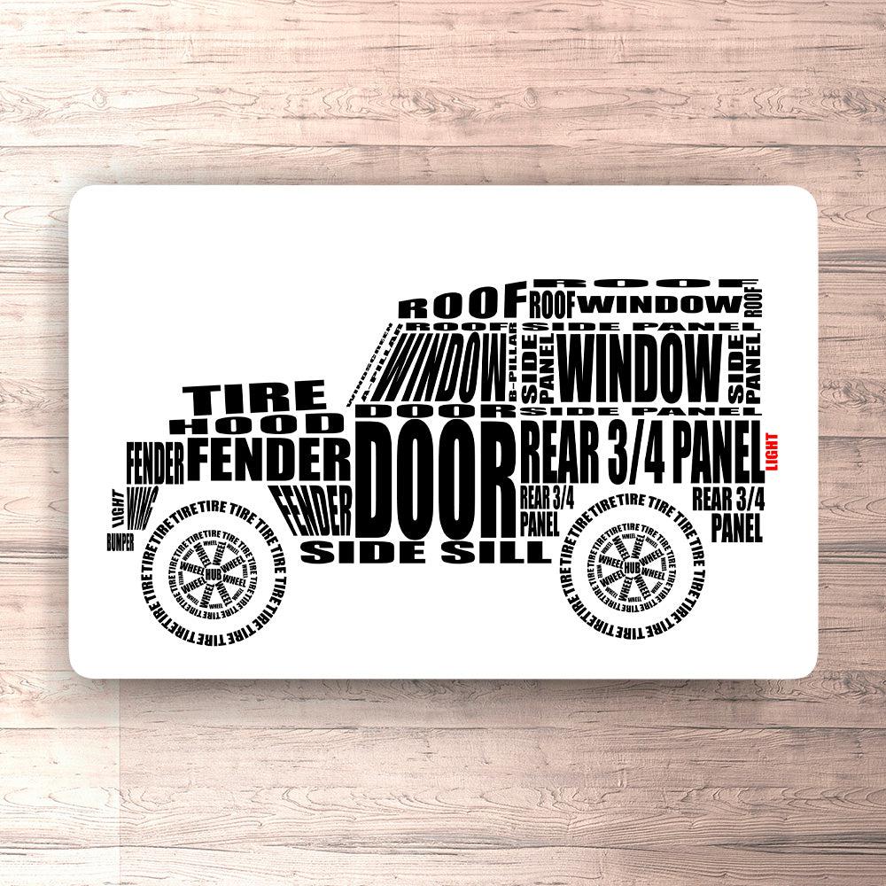 Land Rover Series 1 Skilte, Musemåtte, Dørmåtte , Plakat-Skilte-Land Rover-Garage Culture Shop- garage - man cave - merchandise