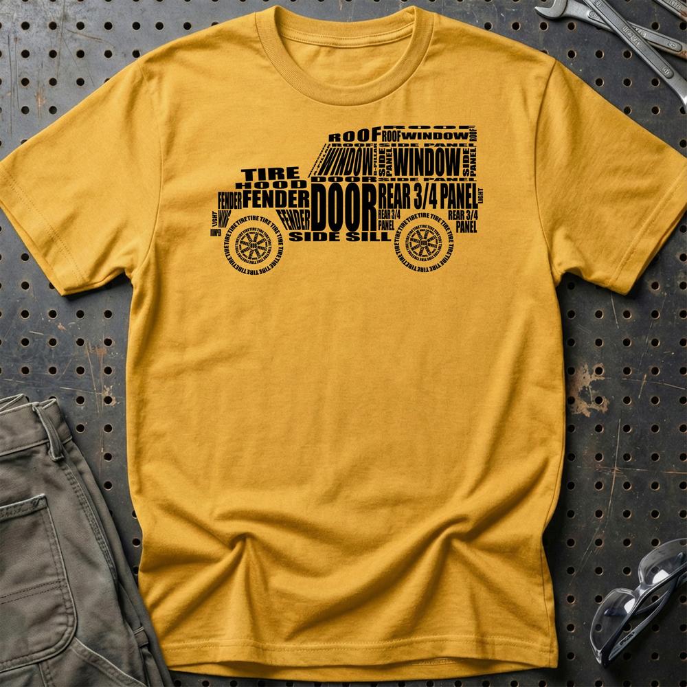 Land Rover Series 1 Unisex T-Shirt , Bomuld-Beklædning-Land Rover-Guld-S-Garage Culture Shop- garage - man cave - merchandise
