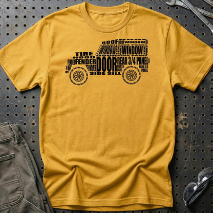 Land Rover Series 1 Unisex T-Shirt , Bomuld-Beklædning-Land Rover-Guld-S-Garage Culture Shop- garage - man cave - merchandise