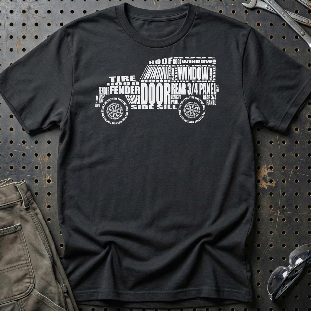 Land Rover Series 1 Unisex T-Shirt , Bomuld-Beklædning-Land Rover-Sort-S-Garage Culture Shop- garage - man cave - merchandise