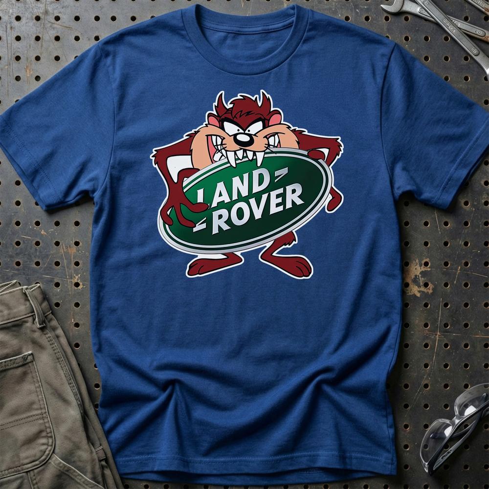 Land Rover TAZ T-Shirt-Beklædning-Land Rover-Blå Royal-S-Garage Culture Shop- garage - man cave - merchandise
