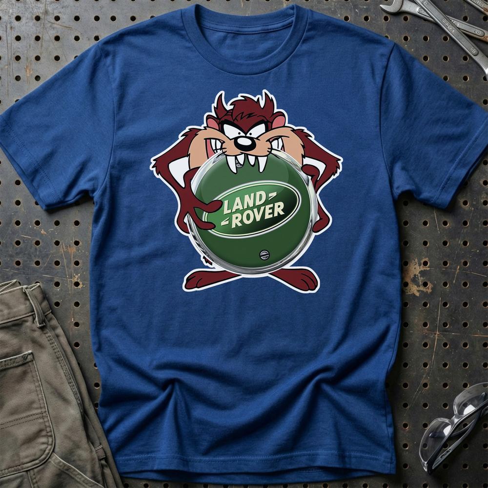 Land Rover TAZ T-Shirt-Beklædning-Land Rover-Blå Royal-S-Garage Culture Shop- garage - man cave - merchandise