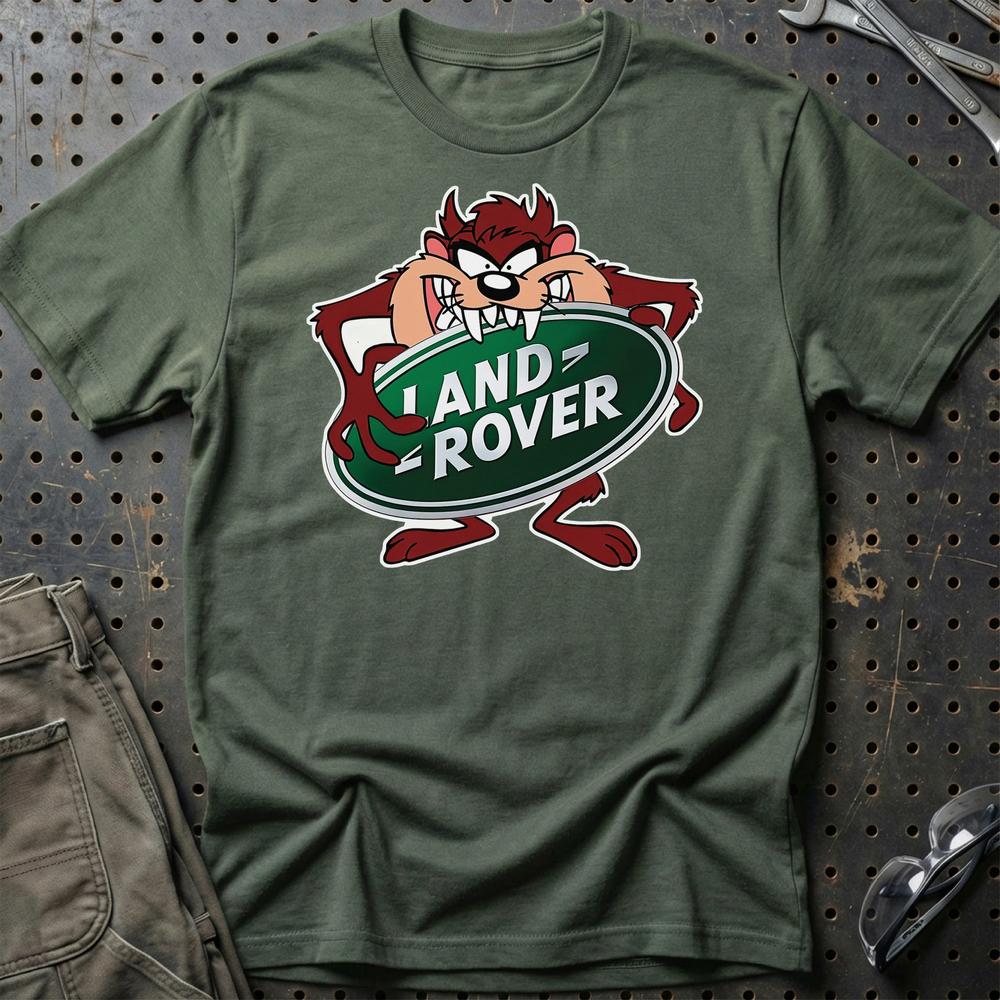 Land Rover TAZ T-Shirt-Beklædning-Land Rover-Grøn Militær-S-Garage Culture Shop- garage - man cave - merchandise