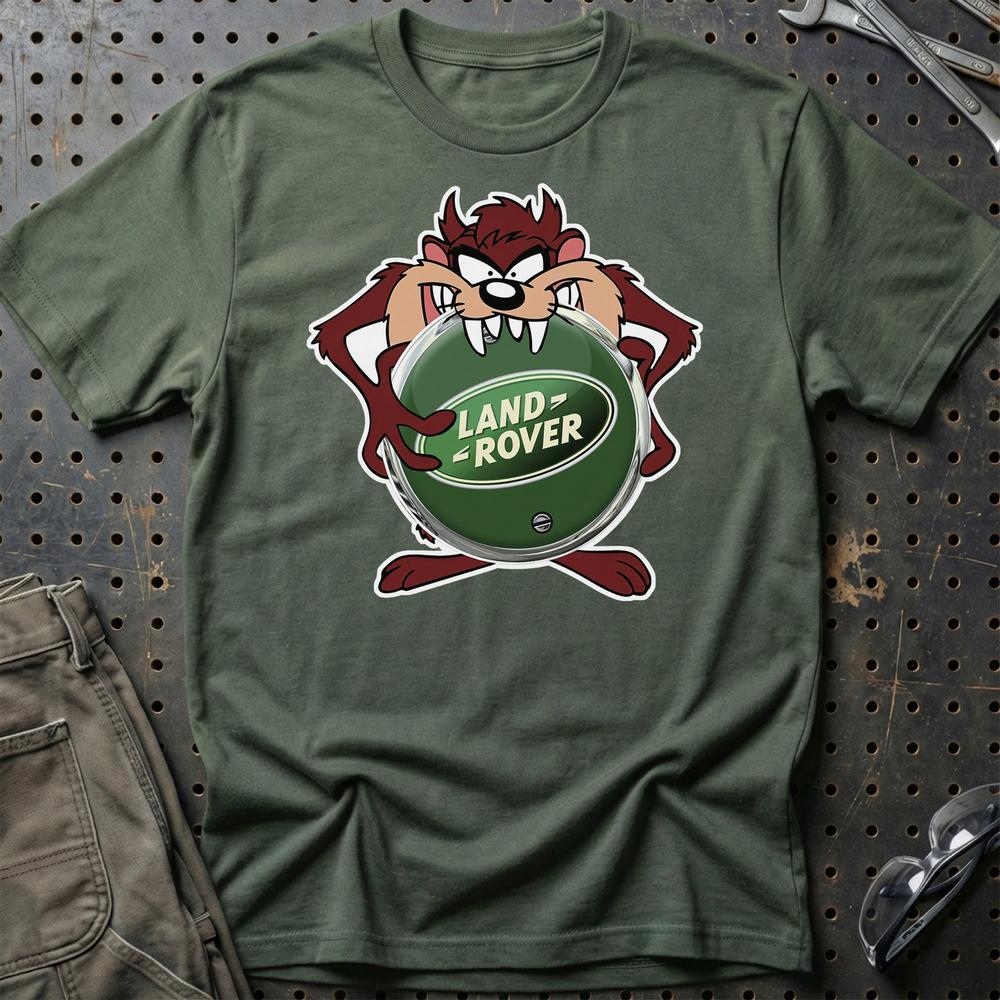 Land Rover TAZ T-Shirt-Beklædning-Land Rover-Grøn Militær-S-Garage Culture Shop- garage - man cave - merchandise
