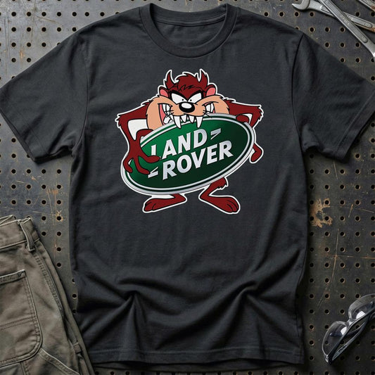 Land Rover TAZ Unisex T-Shirt , Bomuld-Beklædning-Land Rover-Sort-S-Garage Culture Shop- garage - man cave - merchandise