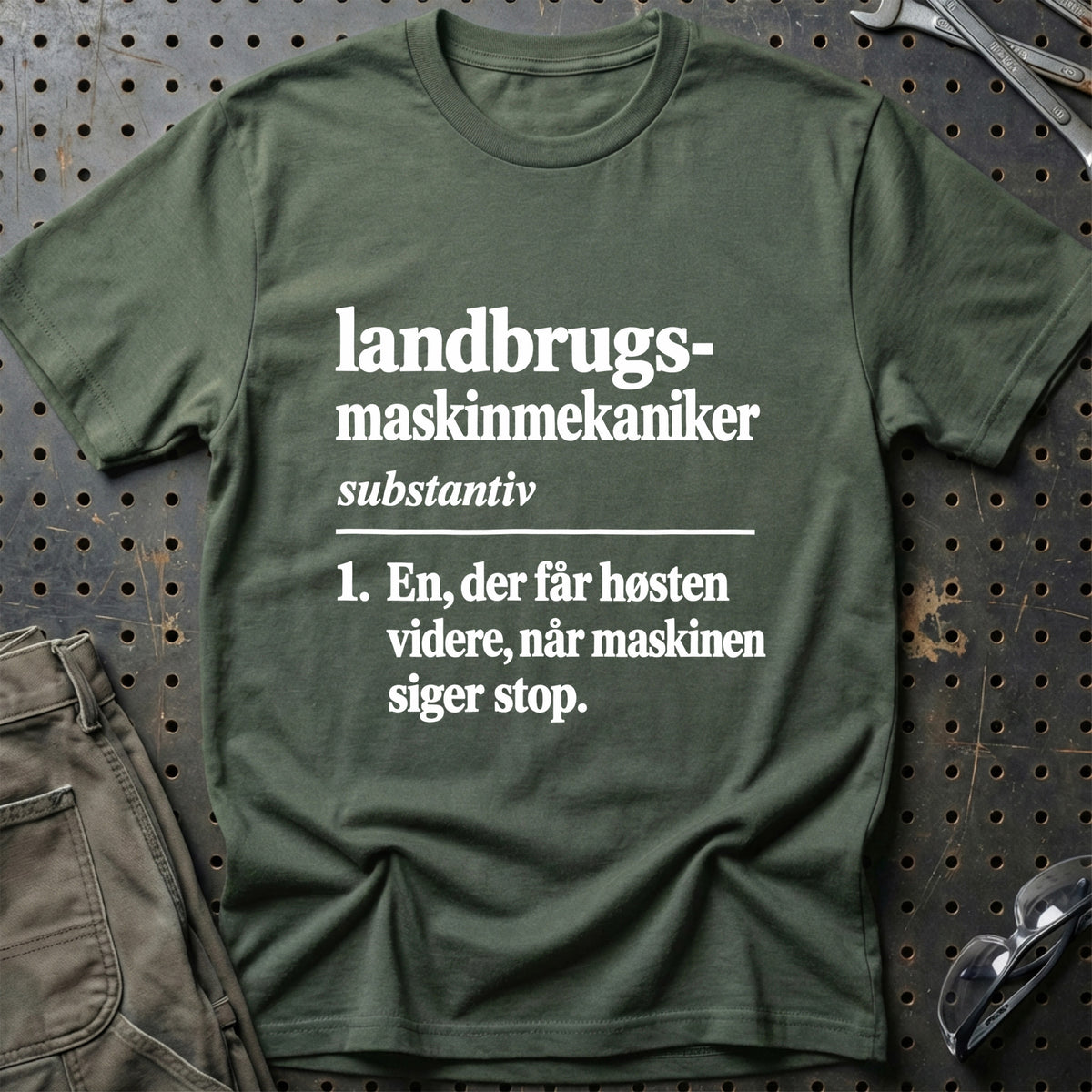 
Landbrugsmaskinmekaniker – Definition T-Shirt – Grøn Militær