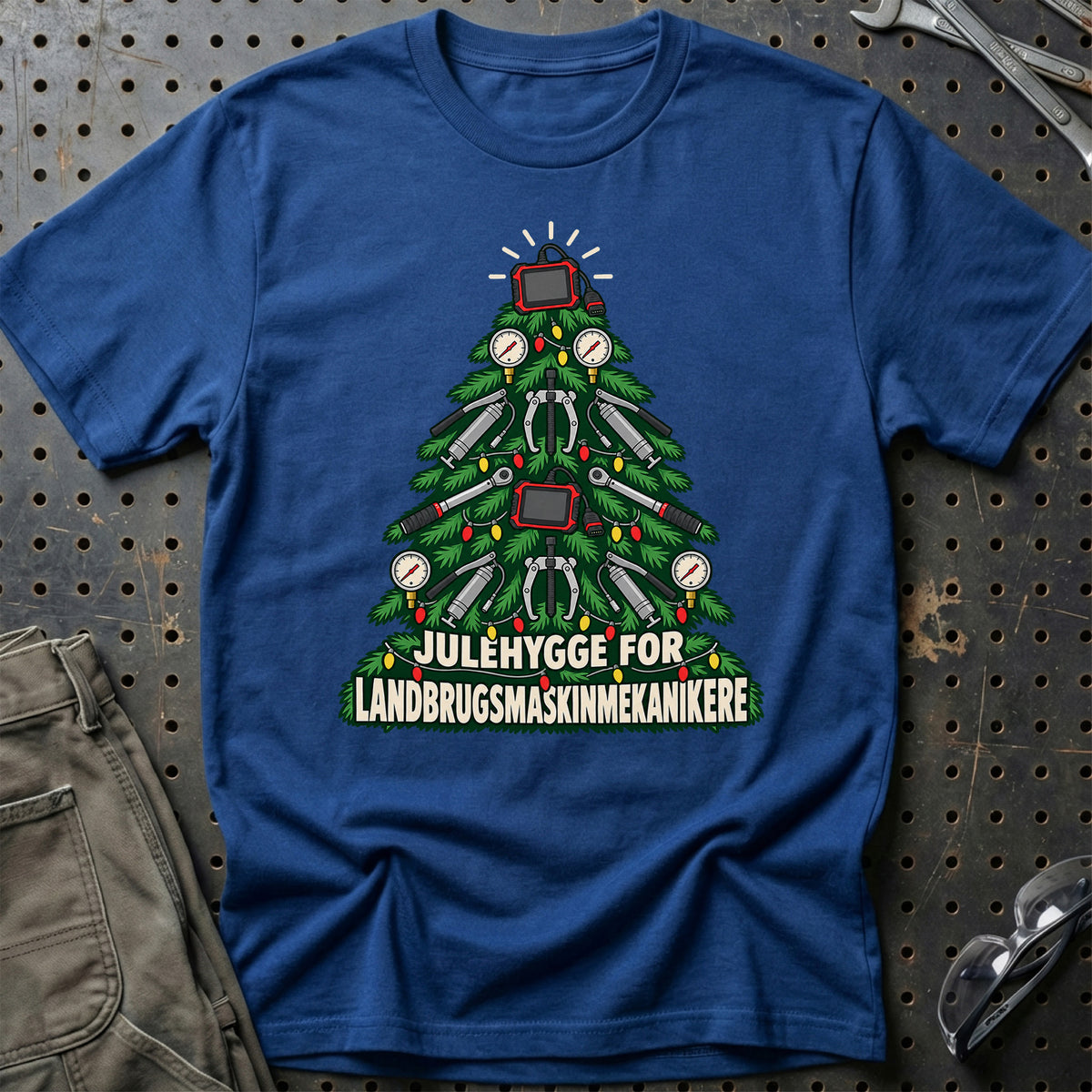 
Landbrugsmaskinmekaniker – Julehygge – Unisex T-Shirt – Blå Royal