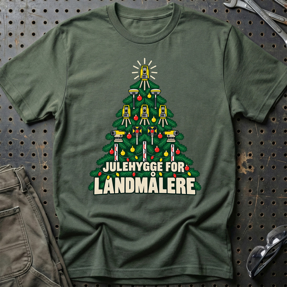 
Landmåler – Julehygge – Unisex T-Shirt – Grøn Militær