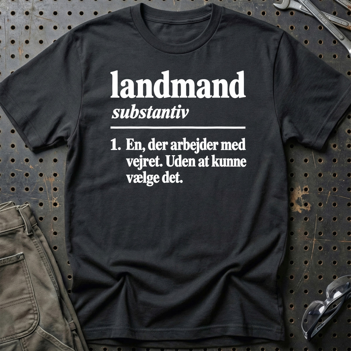 
Landmand – Definition T-Shirt – Sort