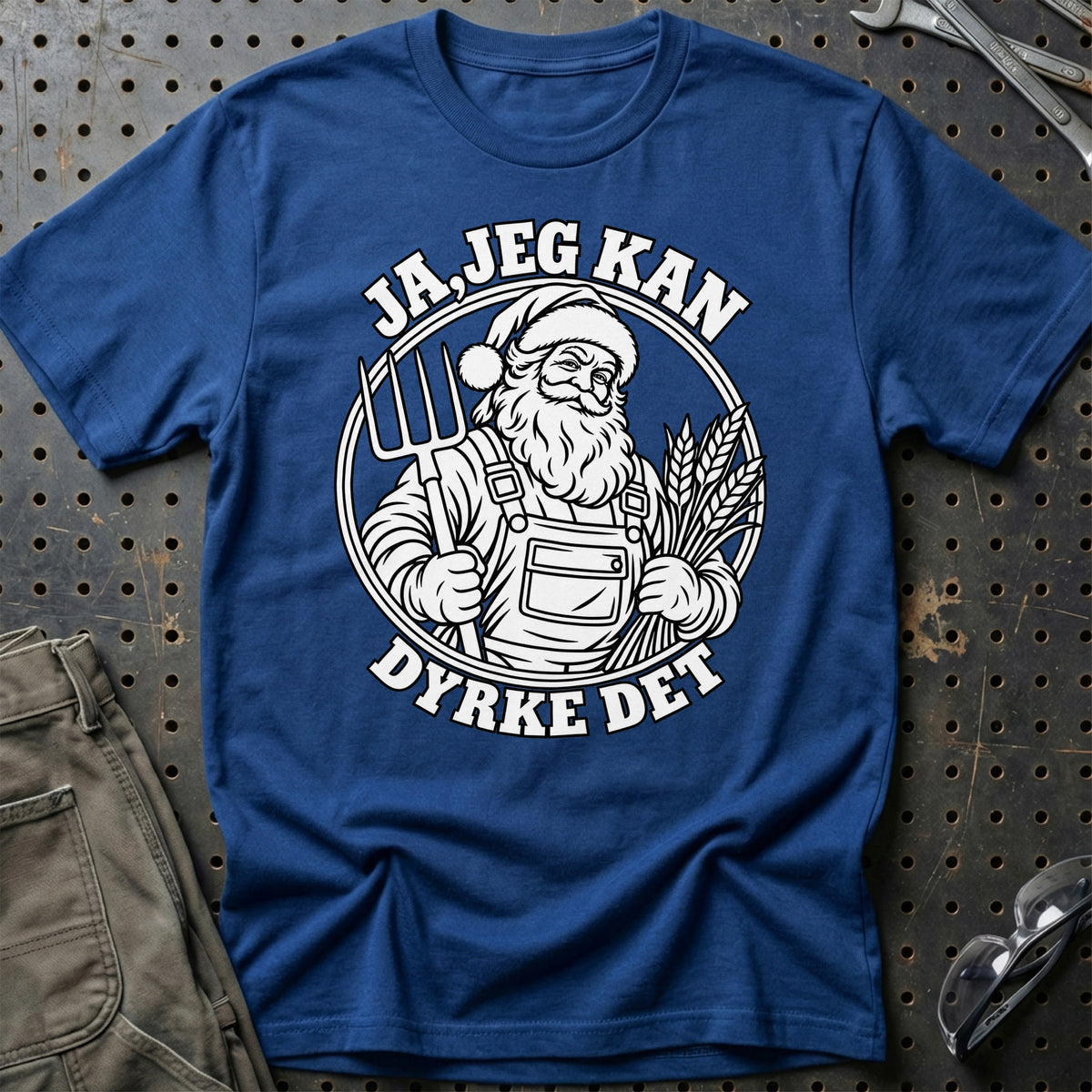 
Landmand – Santa Kan Det – Jul T-Shirt – Blå Royal