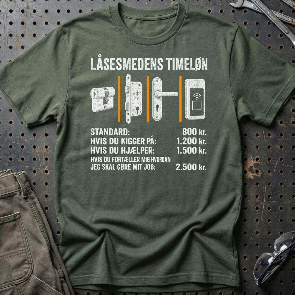 
Produktbillede af Låsesmedens Timeløn T-Shirt
