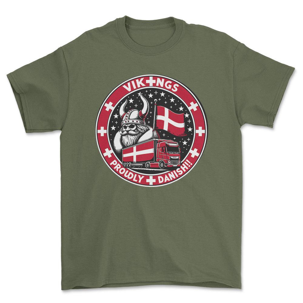 
Produktbillede af Lastbilchauffør - Vikings Proudly Danish T-Shirt