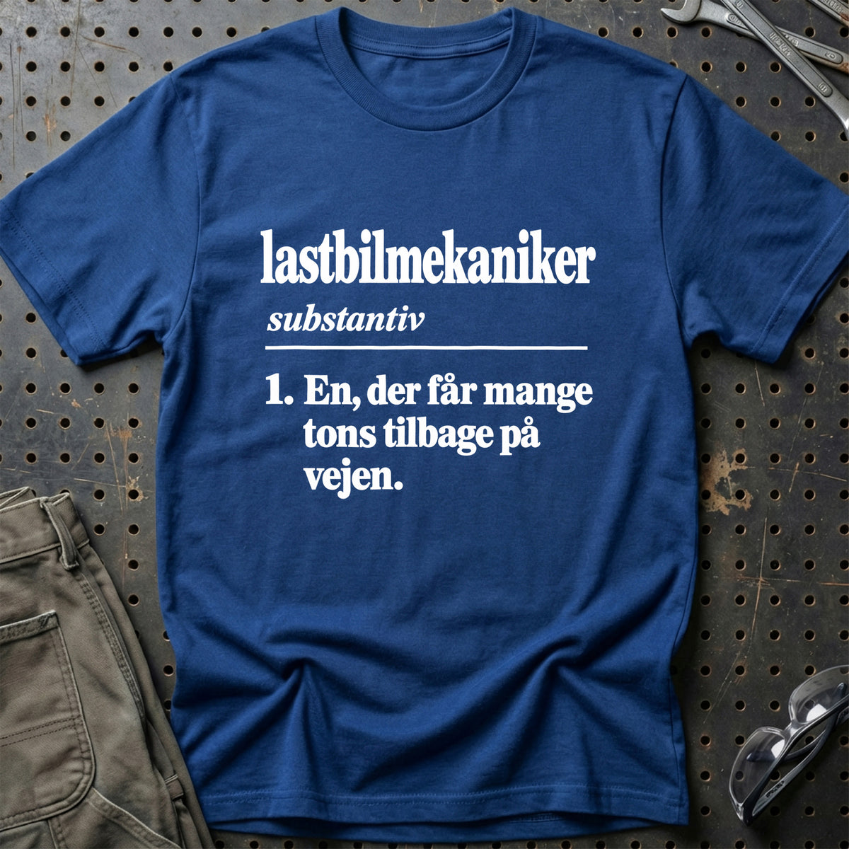 
Lastbilmekaniker – Definition T-Shirt – Blå Royal