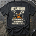 Lastbilmekaniker – Jeg Ordner Det, Din Mand Prøvede At Fikse T-Shirt-Beklædning-Garage Culture-Sort-S-Garage Culture Shop- garage - man cave - merchandise