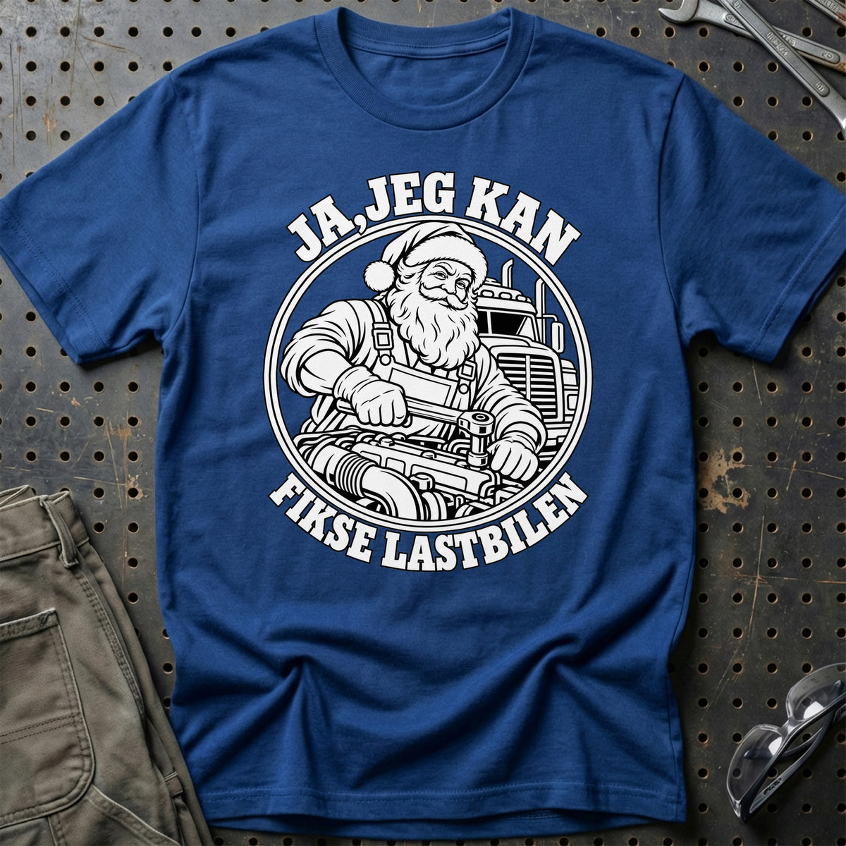 
Lastbilmekaniker – Santa Kan Det – Jul T-Shirt – Blå Royal