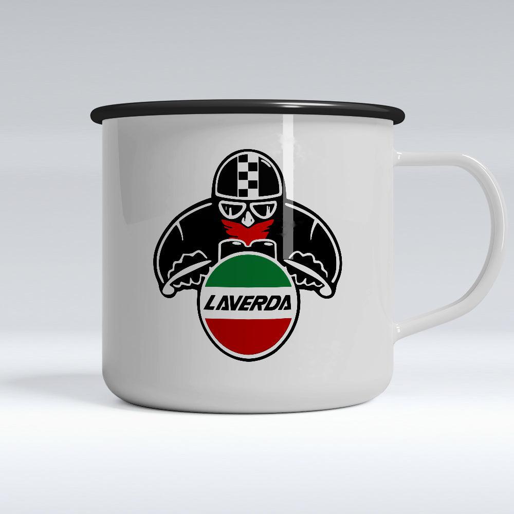 Laverda Biker Emaljekrus-Krus-Laverda-Garage Culture Shop- garage - man cave - merchandise