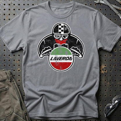 Laverda Biker Vintage Style Unisex T-Shirt , Bomuld-Beklædning-Laverda-Grå Sport-S-Garage Culture Shop- garage - man cave - merchandise