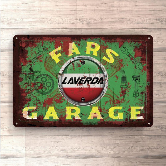 Laverda Fars Garage Vintage Skilte, Musemåtte, Dørmåtte-Skilte-Laverda-Garage Culture Shop- garage - man cave - merchandise