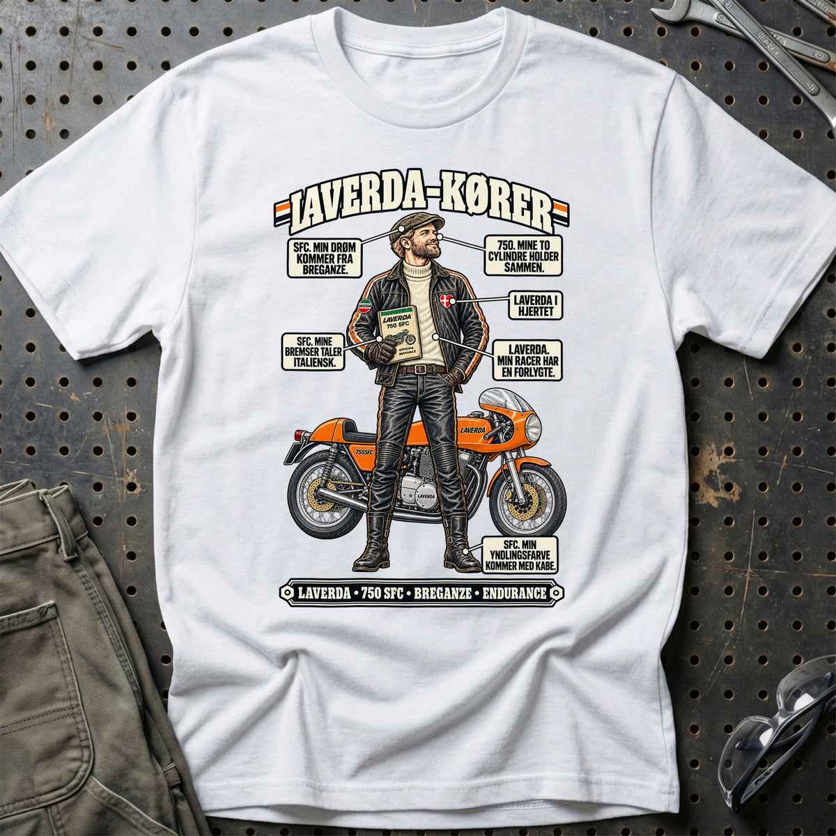 
Laverda-Kører T-Shirt – Hvid