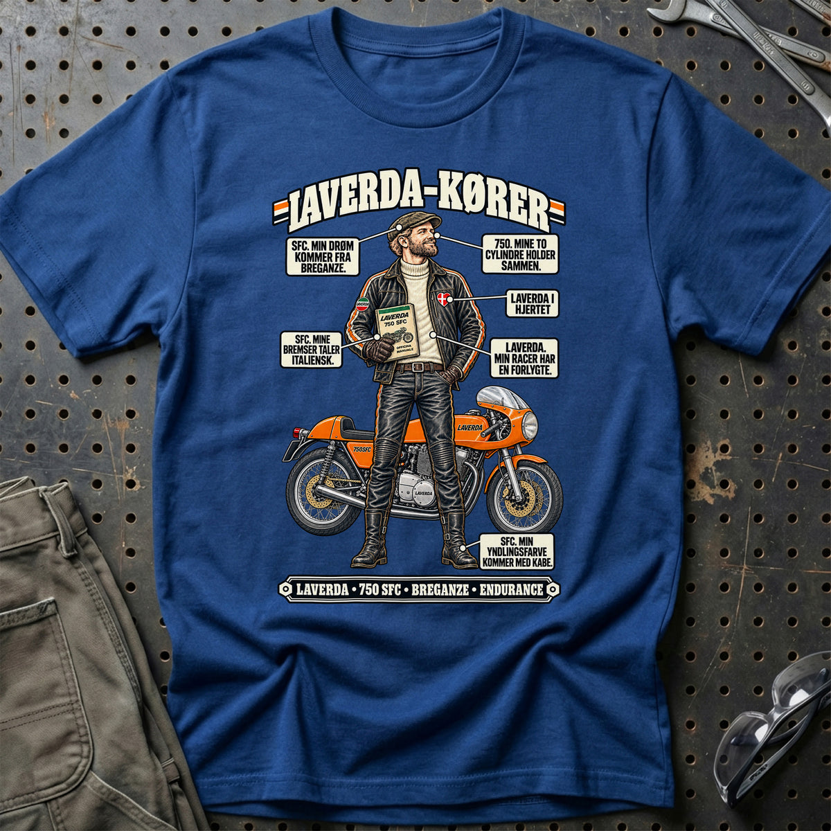 
Laverda-Kører T-Shirt – Blå Royal