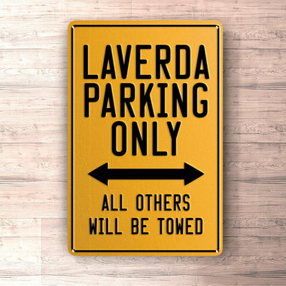 Laverda Parking Only Skilte, Musemåtte, Dørmåtte-Parking skilte-Laverda-Garage Culture Shop- garage - man cave - merchandise
