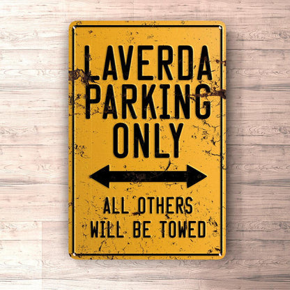 Laverda Parking Only Skilte, Musemåtte, Dørmåtte-Parking skilte-Laverda-Garage Culture Shop- garage - man cave - merchandise