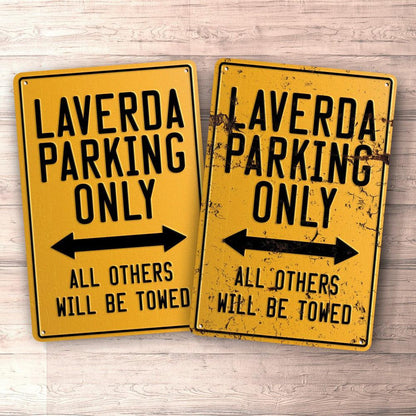 Laverda Parking Only Skilte, Musemåtte, Dørmåtte-Parking skilte-Laverda-Garage Culture Shop- garage - man cave - merchandise