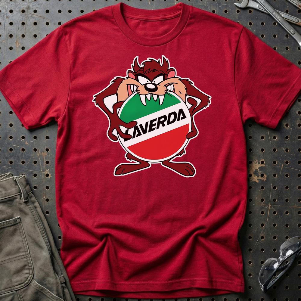 Laverda TAZ Unisex T-Shirt , Bomuld-Beklædning-Laverda-Rød-S-Garage Culture Shop- garage - man cave - merchandise