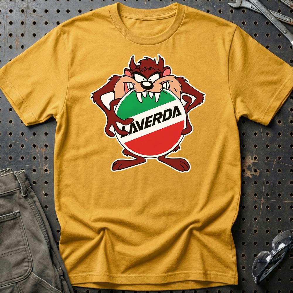 Laverda TAZ Unisex T-Shirt , Bomuld-Beklædning-Laverda-Guld-S-Garage Culture Shop- garage - man cave - merchandise