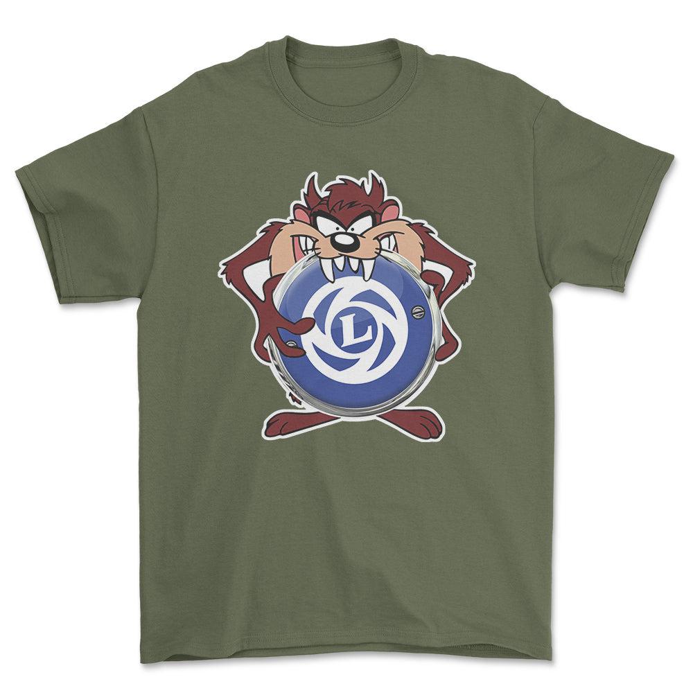 Layland TAZ Unisex T-Shirt , Bomuld-Beklædning-Layland-Grøn Militær-S-Forside-Garage Culture Shop- garage - man cave - merchandise