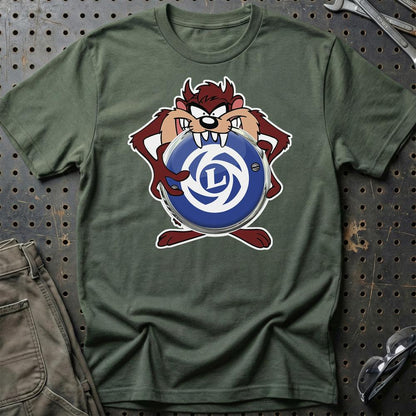 Layland TAZ Unisex T-Shirt , Bomuld-Beklædning-Layland-Grøn Militær-S-Garage Culture Shop- garage - man cave - merchandise