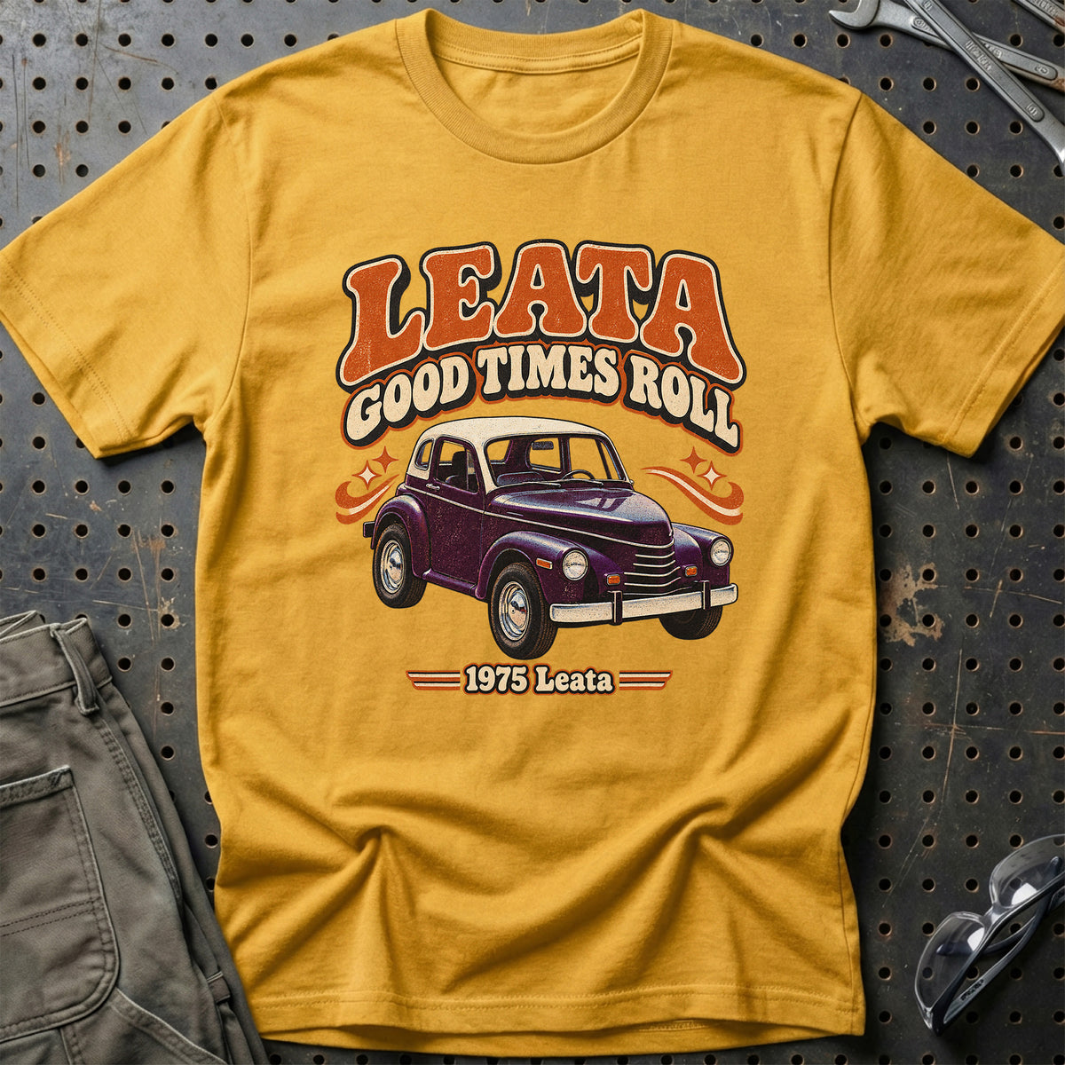 
Leata 1975 – Leata Good Times Roll T-Shirt – Guld
