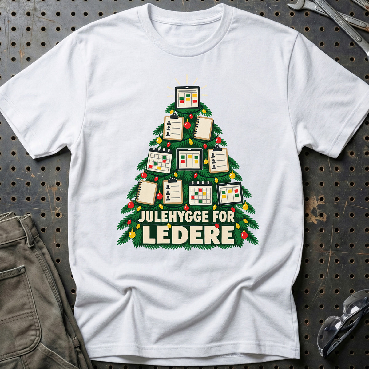 
Leder – Julehygge – Unisex T-Shirt – Hvid
