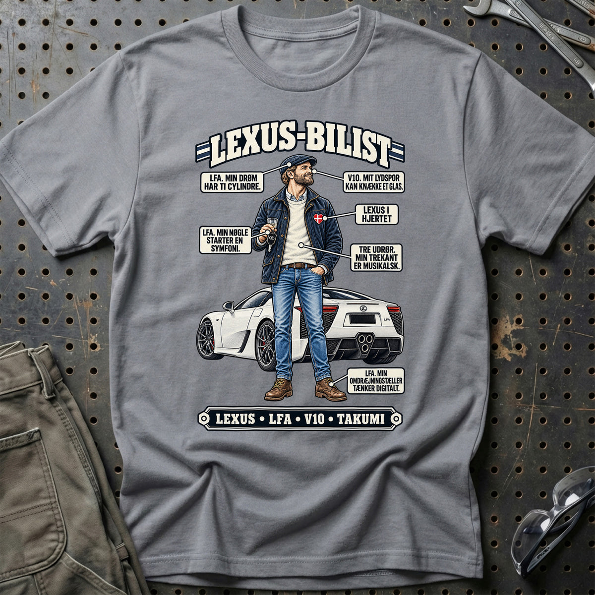 
Lexus-Bilist T-Shirt – Grå Sport