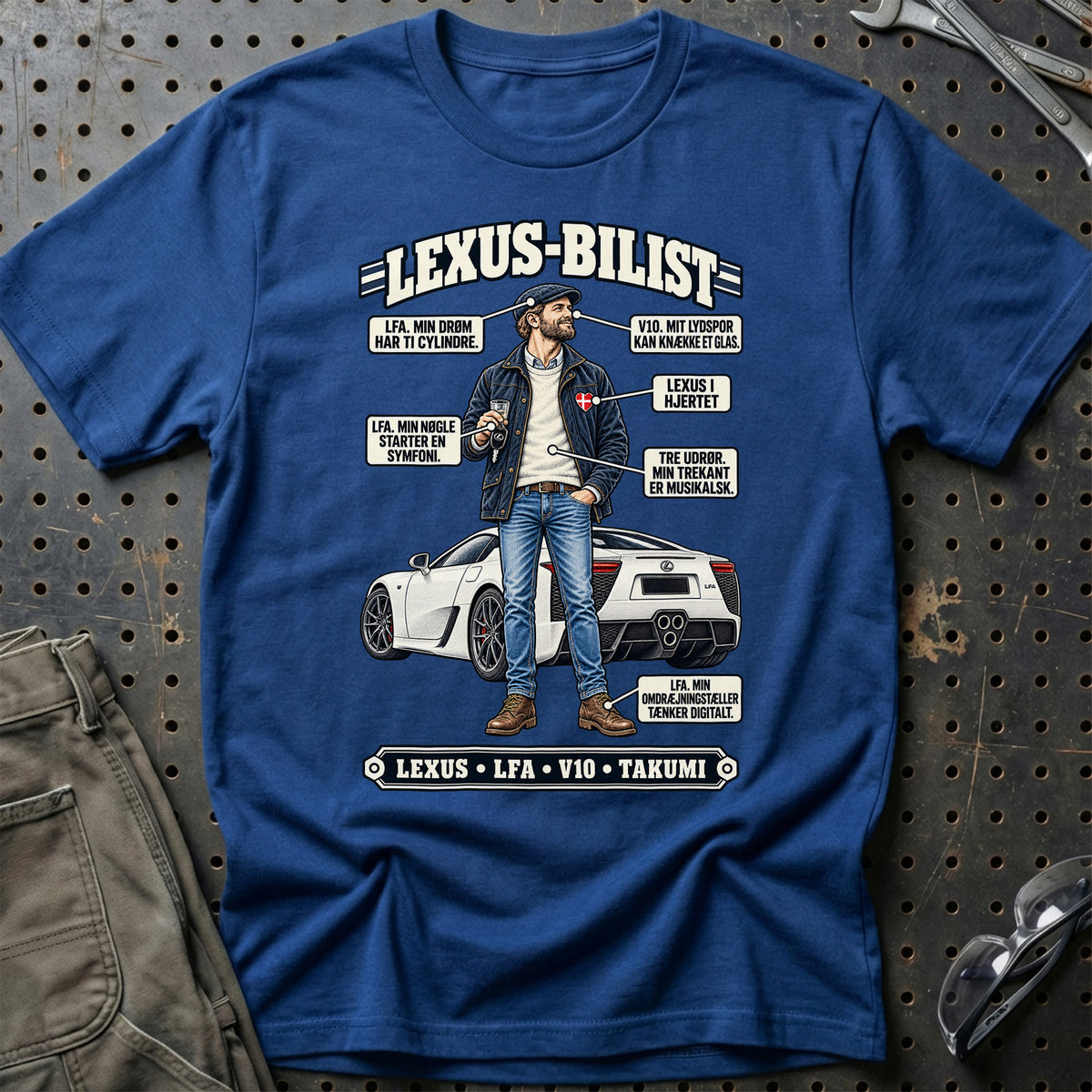 
Lexus-Bilist T-Shirt – Blå Royal