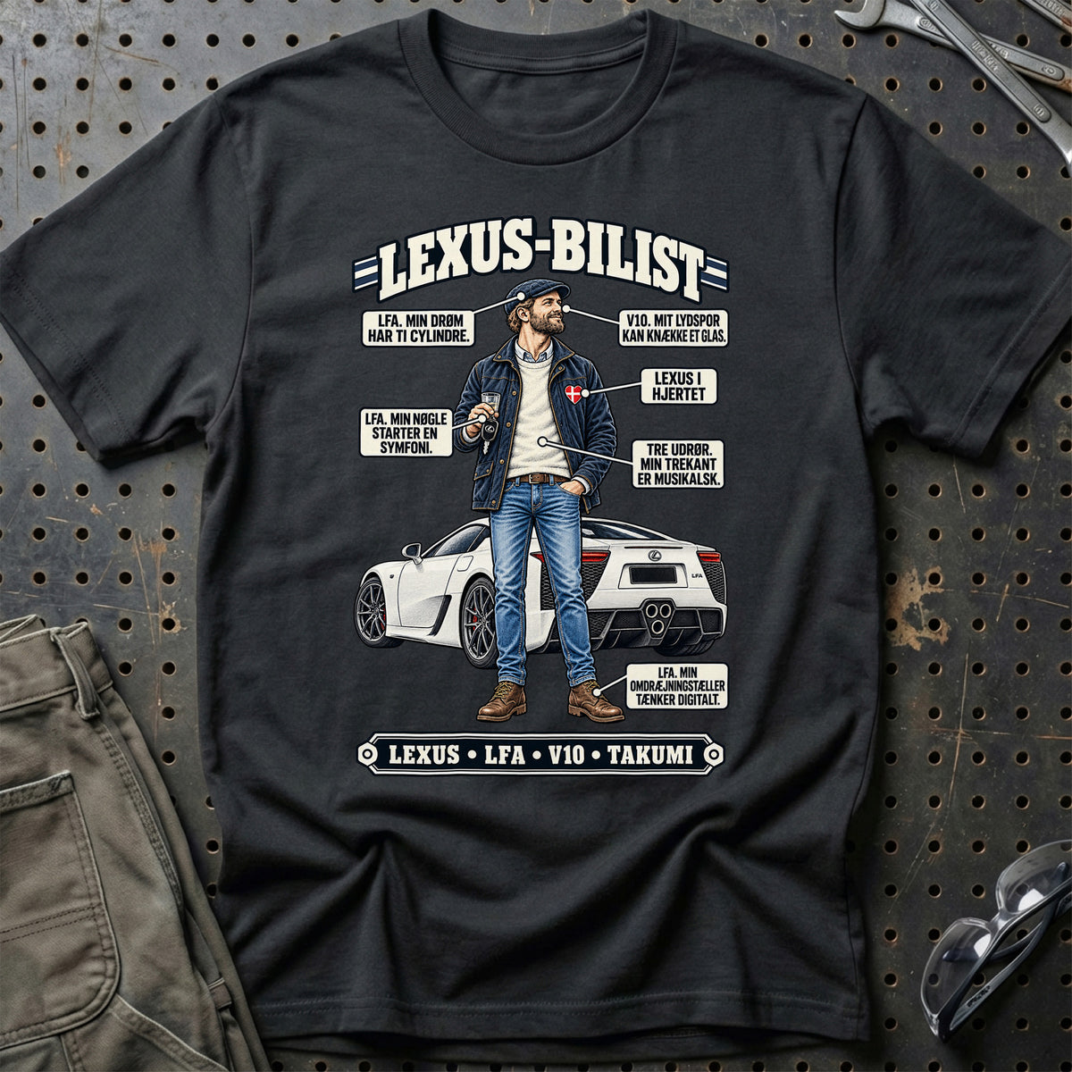 
Lexus-Bilist T-Shirt – Sort