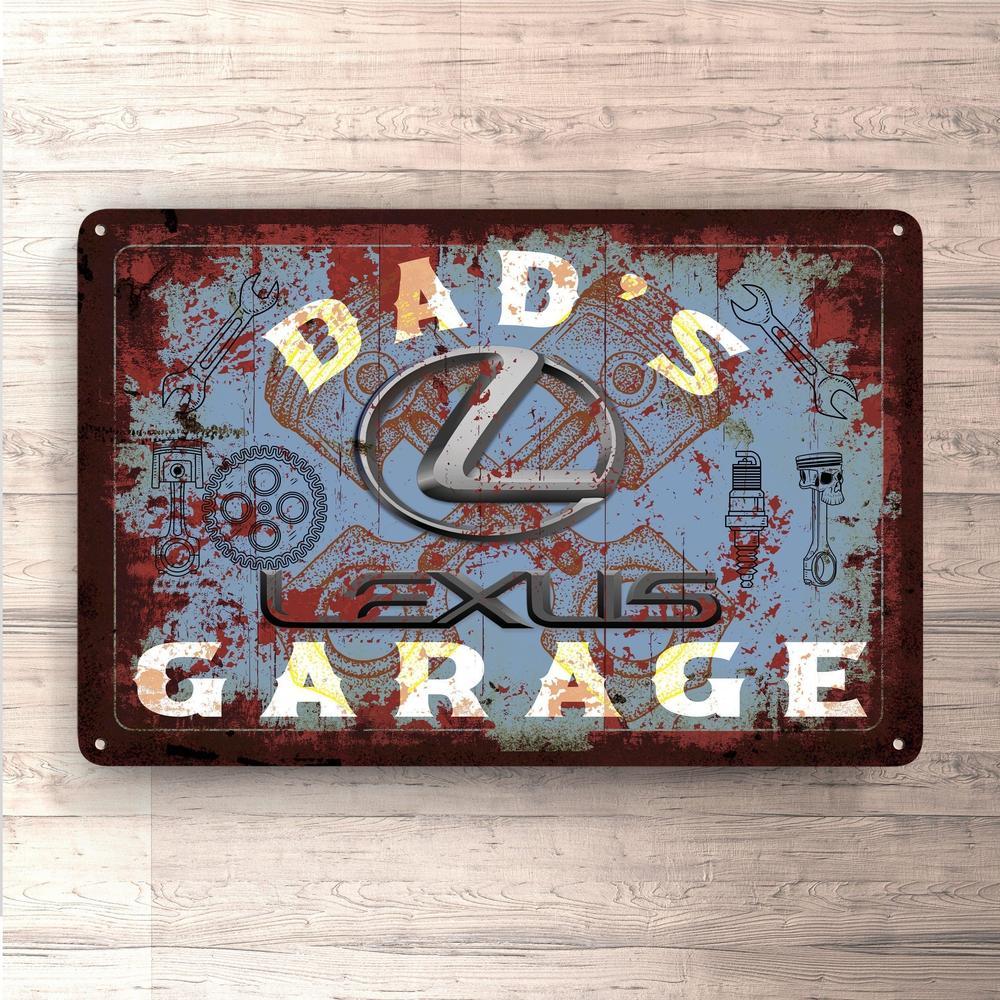 Lexus Dads Garage Vintage Skilte, Musemåtte, Dørmåtte , Plakat-Skilte-Lexus-Garage Culture Shop- garage - man cave - merchandise