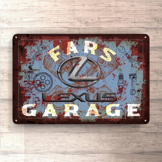 Lexus Fars Garage Vintage Skilte, Musemåtte, Dørmåtte-Skilte-Lexus-Garage Culture Shop- garage - man cave - merchandise
