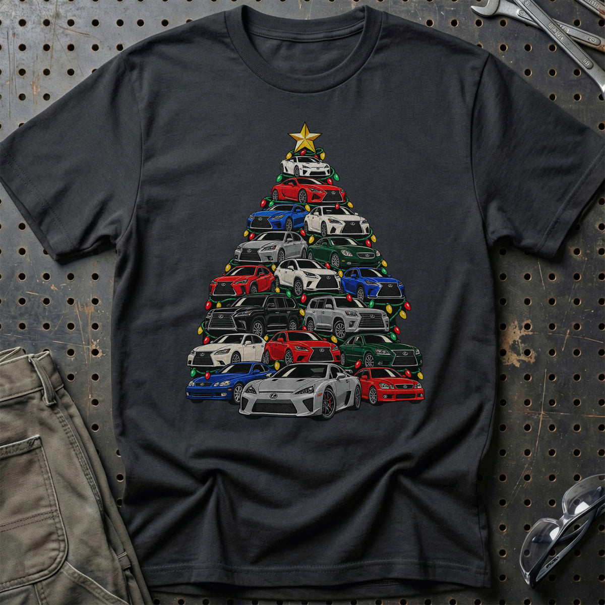 Lexus Juletræ T-Shirt-Beklædning-Lexus-Sort-S-Garage Culture Shop- garage - man cave - merchandise