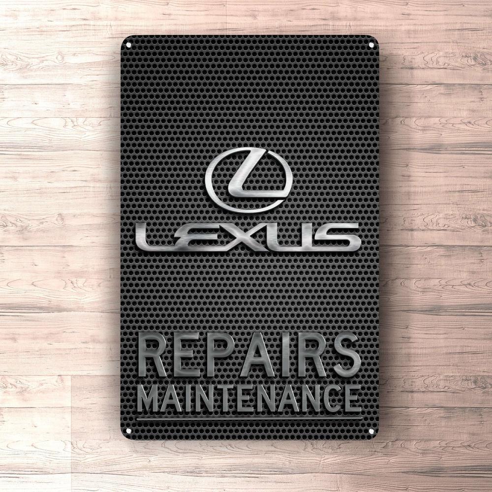 Lexus Repairs Maintenance Skilte, Musemåtte, Dørmåtte , Plakat-Skilte-Lexus-Garage Culture Shop- garage - man cave - merchandise