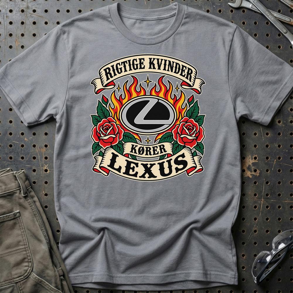 
Produktbillede af Lexus Rigtige Kvinder Kører – Roser og Flammer T-Shirt