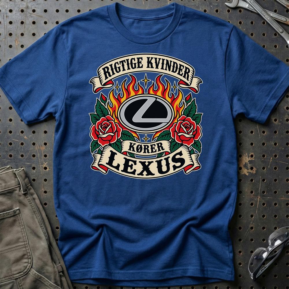 
Produktbillede af Lexus Rigtige Kvinder Kører – Roser og Flammer T-Shirt