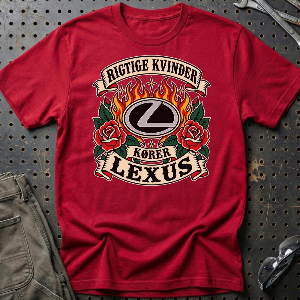
Produktbillede af Lexus Rigtige Kvinder Kører – Roser og Flammer T-Shirt
