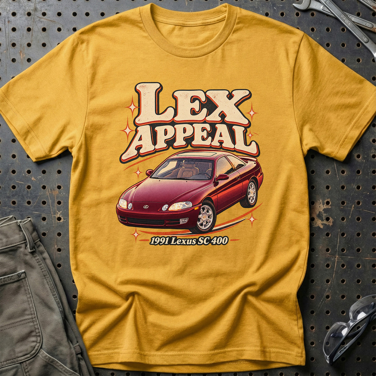 
Lexus SC 400 1991 – Lex Appeal T-Shirt – Guld
