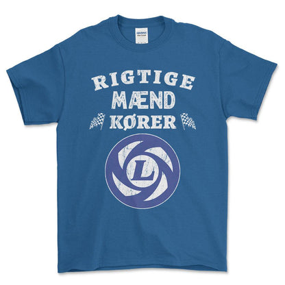 Leyland Rigtige Mænd Kører - Unisex T-Shirt , Bomuld-Beklædning-Layland-Blå Royal-S-Forside-Garage Culture Shop- garage - man cave - merchandise