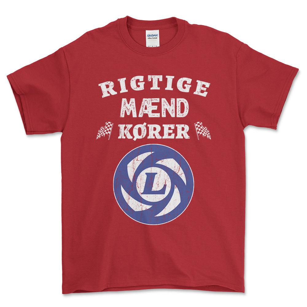 Leyland Rigtige Mænd Kører - Unisex T-Shirt , Bomuld-Beklædning-Layland-Rød-S-Forside-Garage Culture Shop- garage - man cave - merchandise
