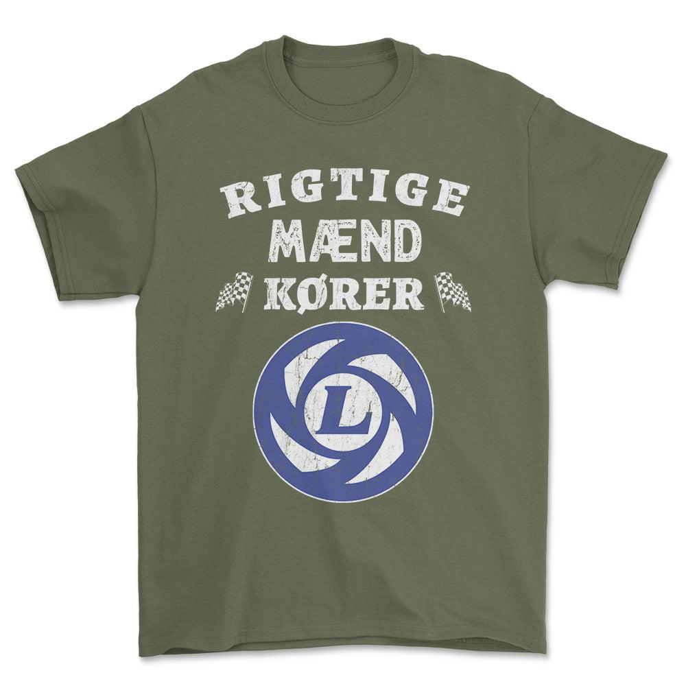 Leyland Rigtige Mænd Kører - Unisex T-Shirt , Bomuld-Beklædning-Layland-Grøn Militær-S-Forside-Garage Culture Shop- garage - man cave - merchandise